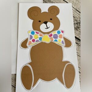 NEW. 🧸 Box of 20 invitations + 20 envelopes. Printable teddy bear cut off